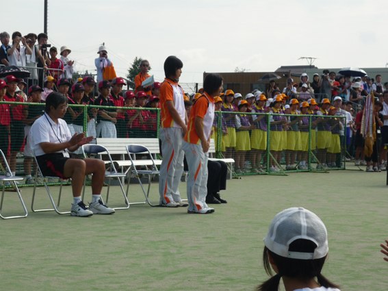 上原選手・平田選手が岩手県の中学生を激励に