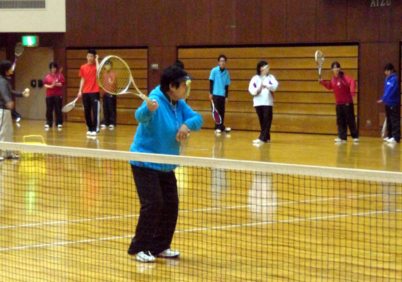 ソフトテニス講習会inあいづ総合体育館