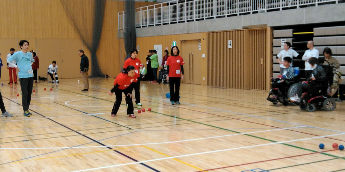 日本ユニバーサルボッチャ選手権大会　ナガセケンコーチームも参加。