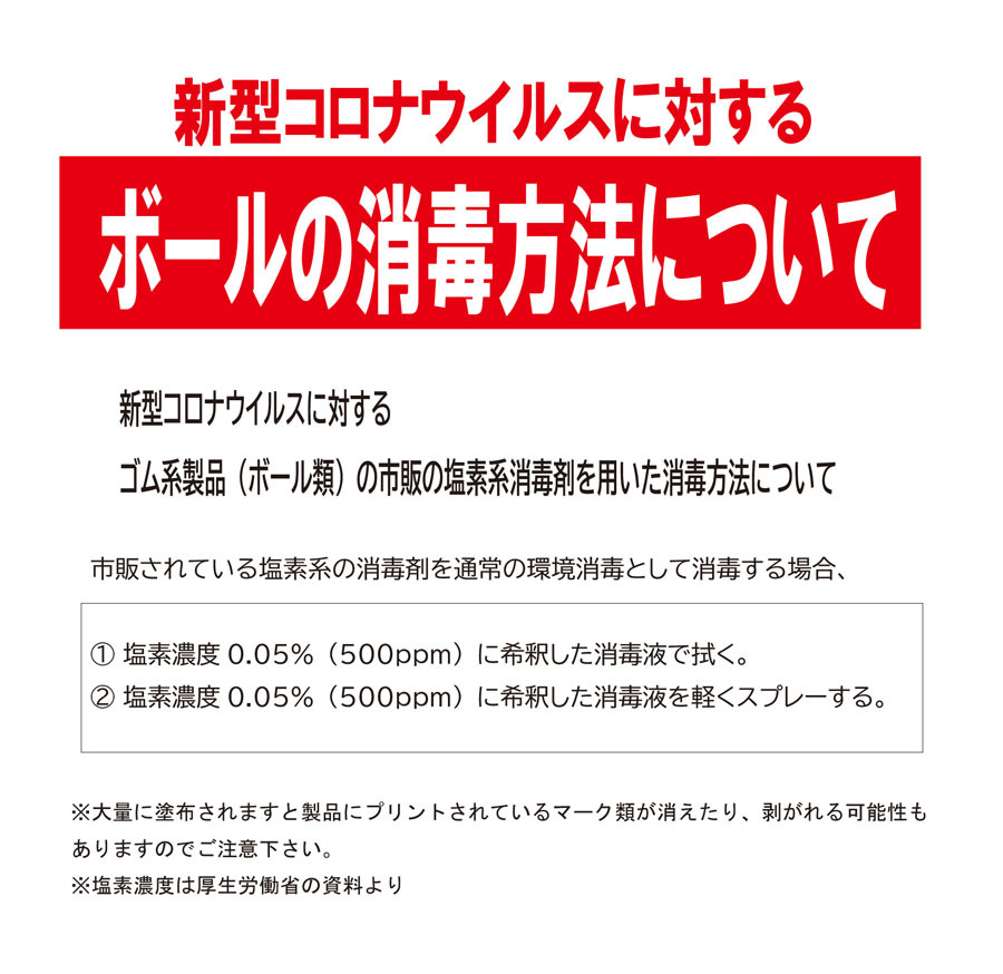 ボールの消毒方法について